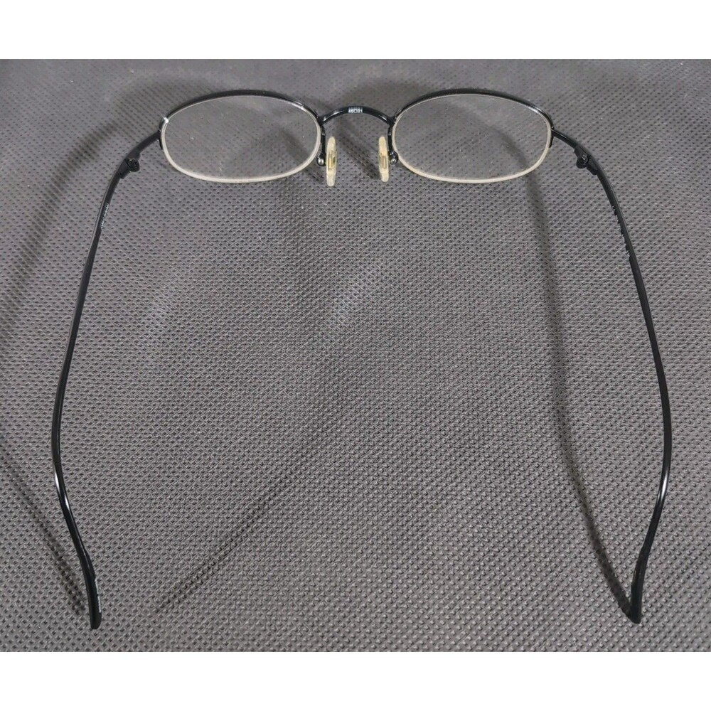 Robert Mitchel RM001 Black Half Metal Rim Eyeglass Frames Only 46-21-135 Flex - Picture 5 of 7